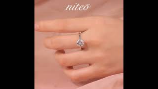 Niteō Jewelry 2ct Moissanite 925 Sterling Silver Ring