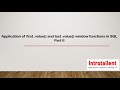 MySQL | Application of first_value() and last_value() window functions Part 2