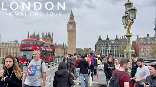 London, England 🏴󠁧󠁢󠁥󠁮󠁧󠁿 Central London Street Walk - May 2023 - 4K 60fps Walking Tour