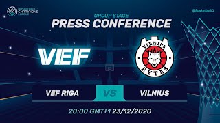 VEF Riga v Rytas Vilnius - Press Conference | Basketball Champions League 2020/21