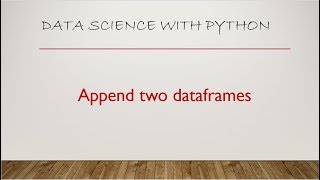 Append data frames using concat in pandas python