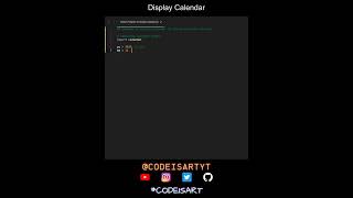 Display Calendar in Python | Python Examples | Python Coding Tutorial | Python Coding Interview