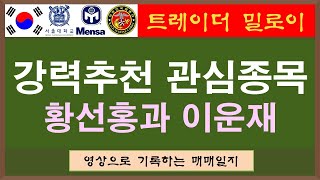 트레이더 밀로이 강력추천 관심종목 / 지니뮤직 현대로템 곱버스 현대사료 엔브이에이치코리아 현우산업 두올 아남전자 비츠로테크 케이사인 신신제약 제이씨현시스템 아진산업 등