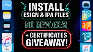 Install ESign on iOS \u0026 Install IPA Files on iPhone \u0026 iPad Without Revoke, Jailbreak, or PC (2025)