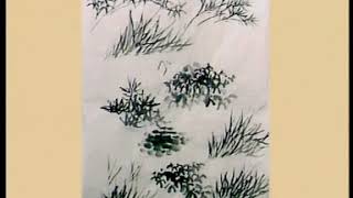 02山水 第二讲（点叶、夹叶）吴蓬新芥子园画谱 山水谱 中国画 国画