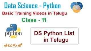 Python List in Telugu | DS Python List Function | VLR Training Class - 11