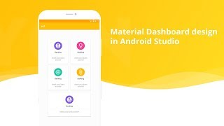 Material Home Page Design  (Dashboard) in android studio