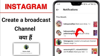 instagram create a broadcast channel notification kya hai | create a broadcast channel kya hai