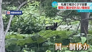 「真っ黒いものが…」住宅敷地に３頭のクマ　住民不安も駆除に踏み切れない理由　札幌市