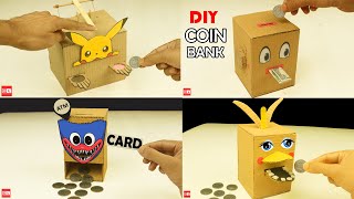 4 Amazing Coin Bank Box DIY at Home Compilation