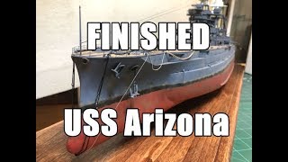 USS Arizona by Trumpeter 1/200 scale build Video 20