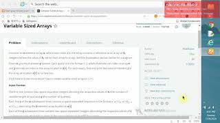 #codeAT Variable sized arrays in c++ hackerrank solution