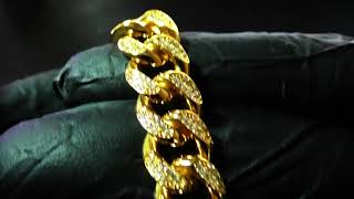 12MM Premium Iced Out Gold Miami Cuban Chain