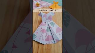 👗 How to make this easy cute origami dress 👗 #shorts