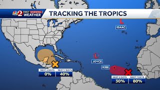 NHC tracking 5 areas including Tropical Storm Kirk | Noon Monday tropics