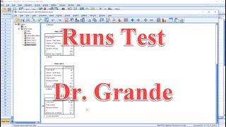 Conducting the Runs Test using SPSS