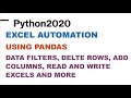 8-1 Python Excel Automation | Python Pandas Filter Data, Delete Rows with Conditions, Add New Column