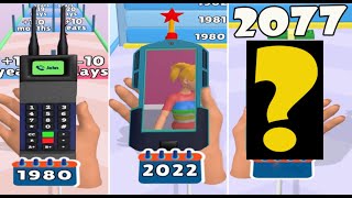 1980 Vs 2022 Vs 2077 in Phone Evolution gameplay