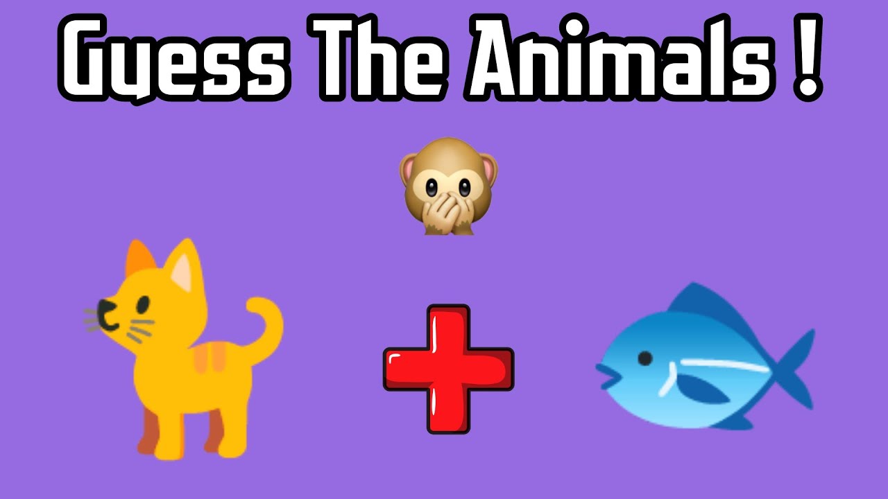 Guess The Animal By Emoji Fun Quiz Youtube