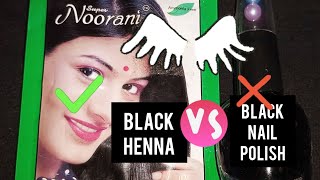 💅MANI TEST:BLACK HENNA vs. BLACK NAIL POLISH| BEST Nail PRODUCT for NATURAL NAILS + STORYTIME