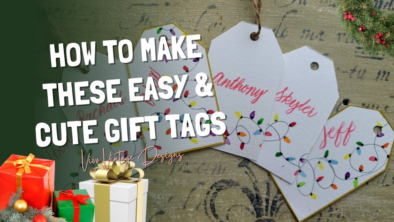 How To Make These Easy & Cute Gift Tags - YouTube