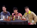 The Jonas Brothers Burn Up While Eating Spicy Wings  Hot Ones