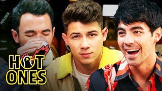 The Jonas Brothers Burn Up While Eating Spicy Wings | Hot Ones