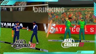 real cricket 22 Vs real cricket 20 🔥 | drinking 🥤🥤🍾 | #gameplay #realcricket22