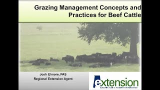 Grazing Management Concepts and Practices