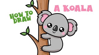 How to Draw a Cartoon Koala (step by step)