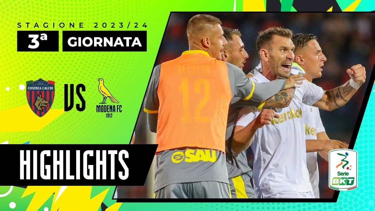 HIGHLIGHTS | Cosenza Vs Modena (1-2) - SERIE BKT - YouTube