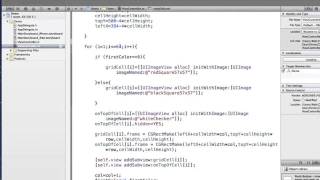 xCode Tutorial - Array of ImageViews - Checkerboard Example