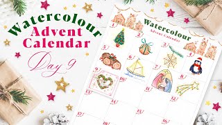 Paint with me on Day 9 of the Watercolour Advent Calendar!