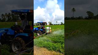 મીની ટ્રેકટર થી દવા નો છંટકાવ🚜 mini tractor 🔥 Farming #agriculture #satisfying #shot