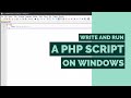 Write and Run a PHP Script on Windows using XAMPP Control Panel