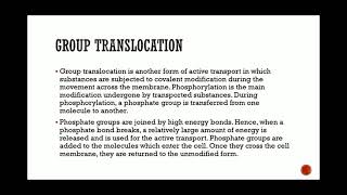 Group translocation - PTS System| Saini learning classes