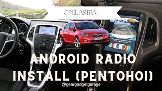 Pentohoi Opel Astra J Tesla Style Head Unit install / fejegység beszerelés