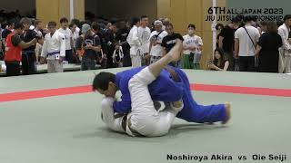 【第6回全日本柔術選手権決勝】Noshiroya Akira vs Oie Seiji(Male Brown Master 5 Feather)