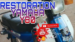 RESTORATION YAMAHA 80 AUTOLUBE AYAH AKU..Part 1