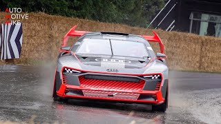 $12 Million Ken Block’s Audi S1 Hoonitron Quattro Gymkhana! Burnouts \u0026 Accelerations - Goodwood 2023