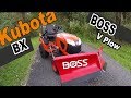 Kubota BX snow plow - Boss UTV V plow XT