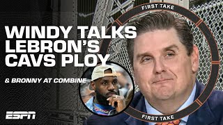 ☝ WHAT'S GOING ON WITH LEBRON? 👆 Windy analyzes LeBron's Cavs publicity stunt | First Take