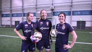 Volley med Emilie Haavi, Maren Mjelde og Cecilie Fiskerstrand