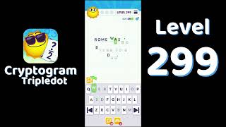 Cryptogram Tripledot Level 299 Answer | SolutionGuruji