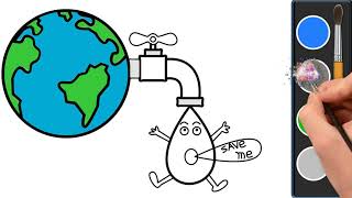 Featured image of post Easy Save Water Drawing / Ways to preserve water gives us a solid foundation on where to begin to preserve the water that our grand children are going to need just as much as water is one of our most precious resources.
