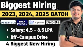 Finally Deloitte, DE Shaw, Superset, Tata Motors Off Campus Drive 2025, 2024-23 |Salary: 4.5-8.5 LPA