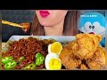 asmr black beans noodles🔥🍜mukbang compilation asmr black bean noddles