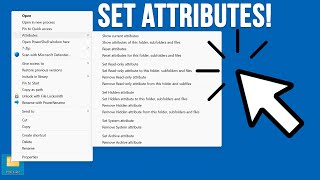 Add a Right Click Change Attributes Context Menu Option for Files and Folders