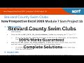 Excel Module 7 Sam Project 1b  || Brevard County Swim Club || NP_EX19_7B | Complete Solutions Part-1