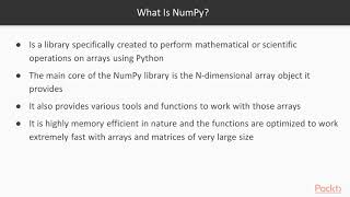 High-Performance Computing with Python 3.x: Introduction to NumPy|packtpub.com